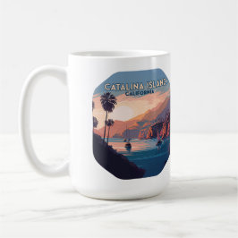Taza De Café Catalina Island California Boats Sunset Retro
