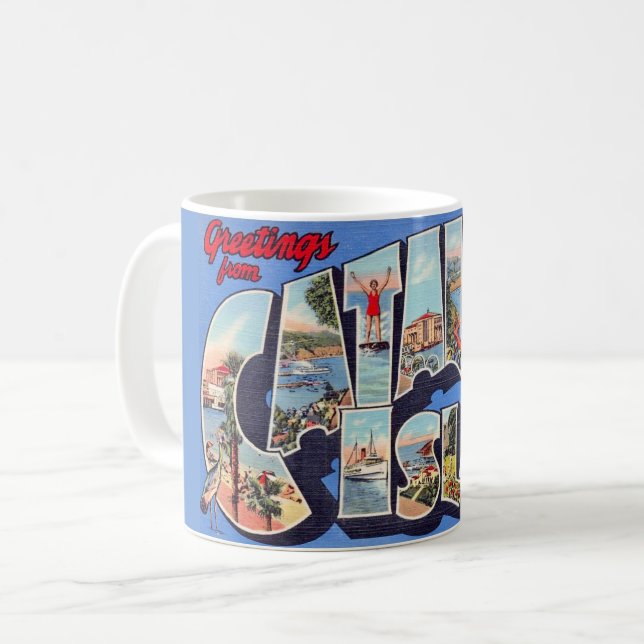 Taza De Café Catalina Island Greeting Mug (Anverso izquierdo)