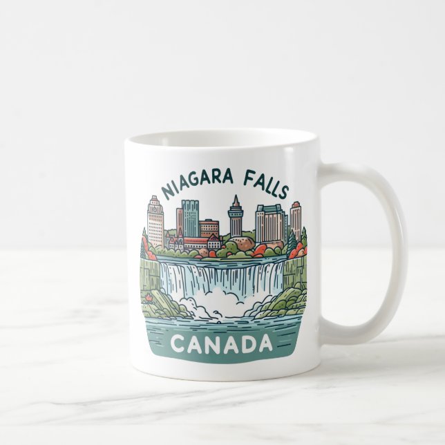 Taza De Café Cataratas del Niágara Canadá (Derecha)