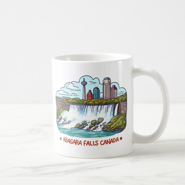 Taza De Café Cataratas del Niágara Ontario Canadá (Derecha)