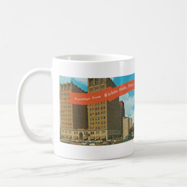 Taza De Café Cataratas Wichita de 1961, postal de Texas (Izquierda)