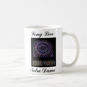 Taza De Café Catedral de Notre Dame de París Ventana de Vidrio 