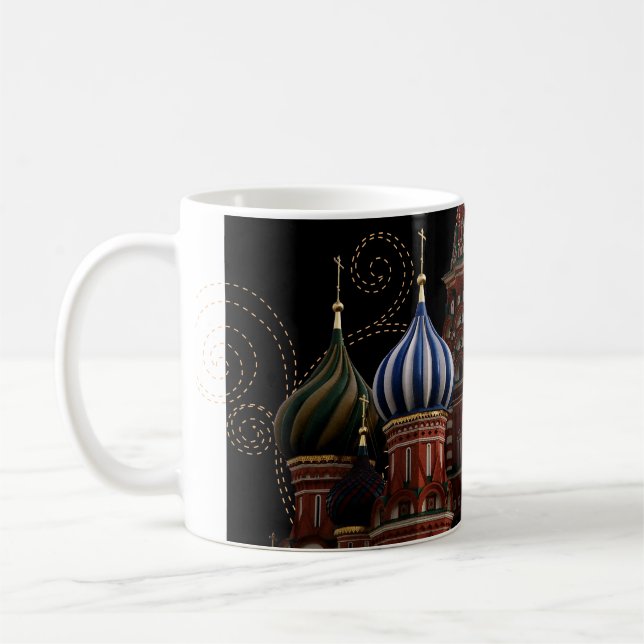 Taza De Café Catedral de Rusia de Moscú Café Tea Mug (Izquierda)