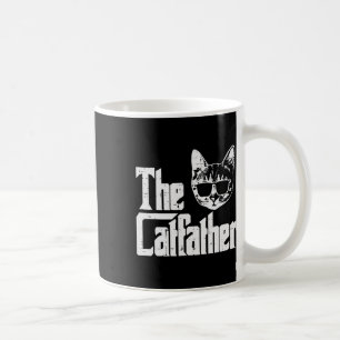 Taza De Café Catfather Funny Dad Day Movie Pun Papa