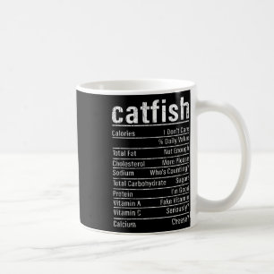 Taza De Café Catfish Facts Funny Fishing Lover Catfish Graph
