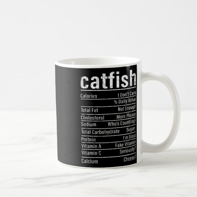 Taza De Café Catfish Facts Funny Fishing Lover Catfish Graph (Derecha)