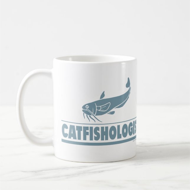 Taza De Café Catfish-ólogo - Pesca, Cocina (Izquierda)