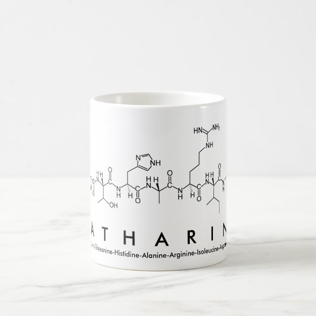 Taza De Café Catharina peptide name mug (Centro)