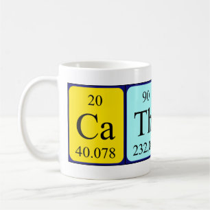 Taza De Café Catherin periódica nombre de tabla mug