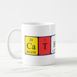 Taza De Café Catherin periódica nombre de tabla mug
