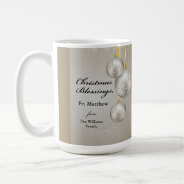 Taza De Café Catholic Priest Christmas Elegant Hanging Ornament