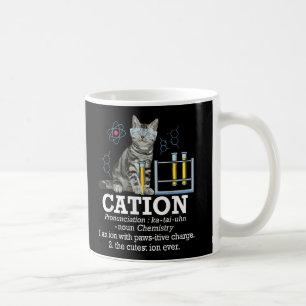 Taza De Café Cation Fun Chemistry Humor Science Teacher Cat Pun