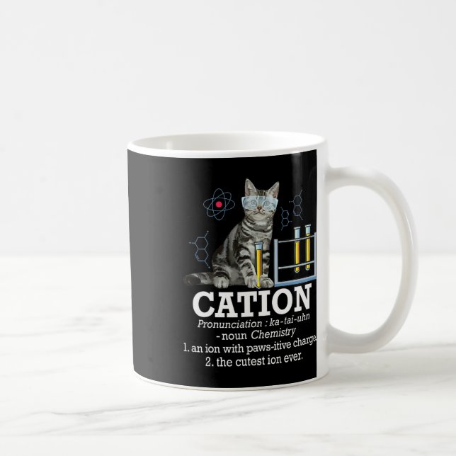Taza De Café Cation - Gracioso Gato de Maestros de Humor y Cien (Derecha)