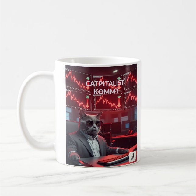 Taza De Café Catíptico: Marktcrash-Komödie-Tasse (Izquierda)