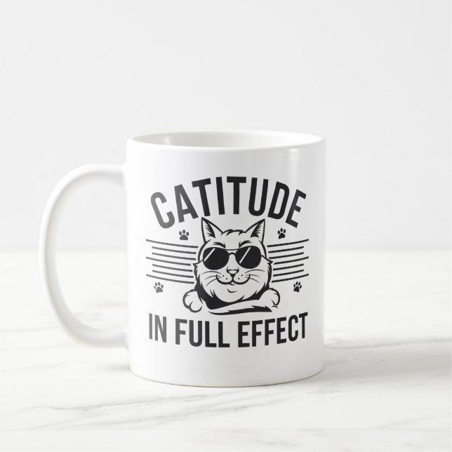 Taza De Café catitud con efecto completo regalo de amantes de m (Izquierda)