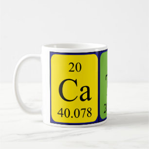 Taza De Café Catlin periódica nombre de tabla mug