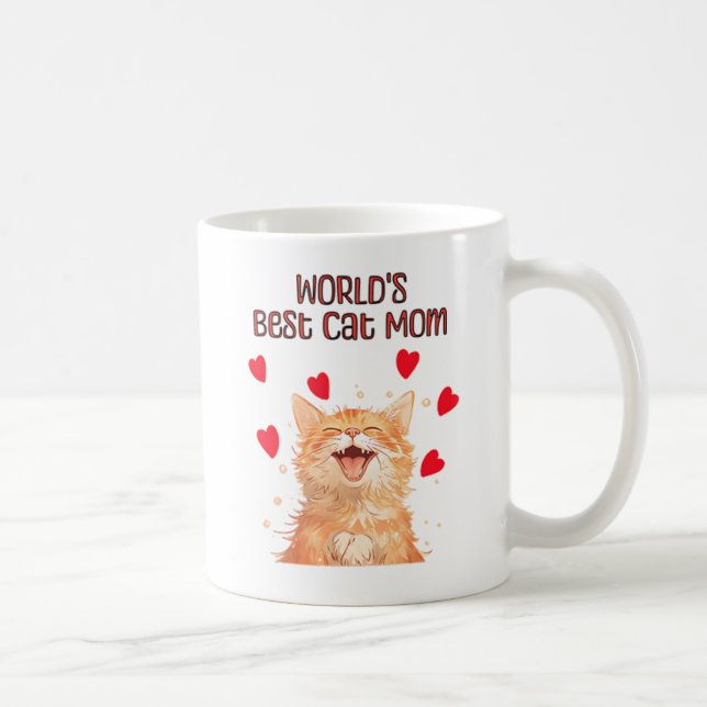 Taza De Café CatMom Mug, chistoso, regalos para ella, castores, (Derecha)