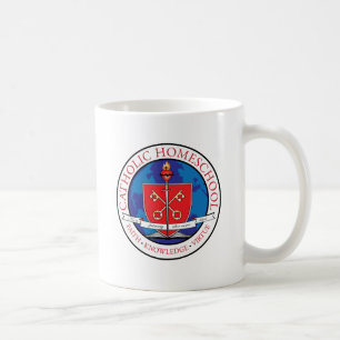 Taza de café católica del escudo de Homeschool