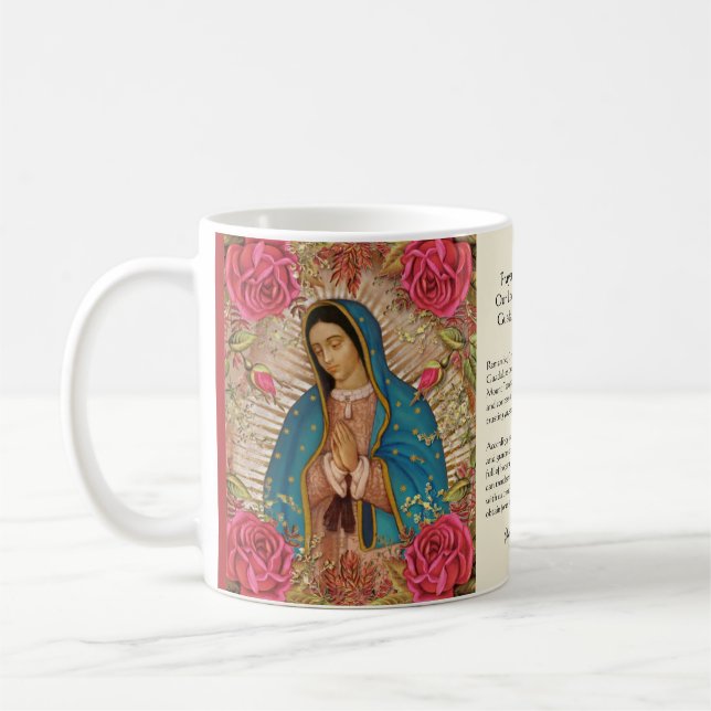 Taza De Café Católica España Guadalupe Virgen Religiosa María (Izquierda)