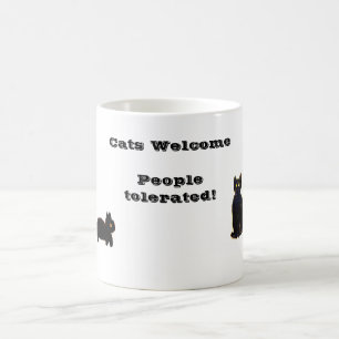 Taza De Café Cats Bienvenidos Gente Tolerada Cita Graciosa Masc