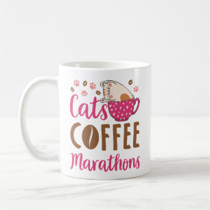 Taza De Café Cats Coffee Marathons Marathon Runner