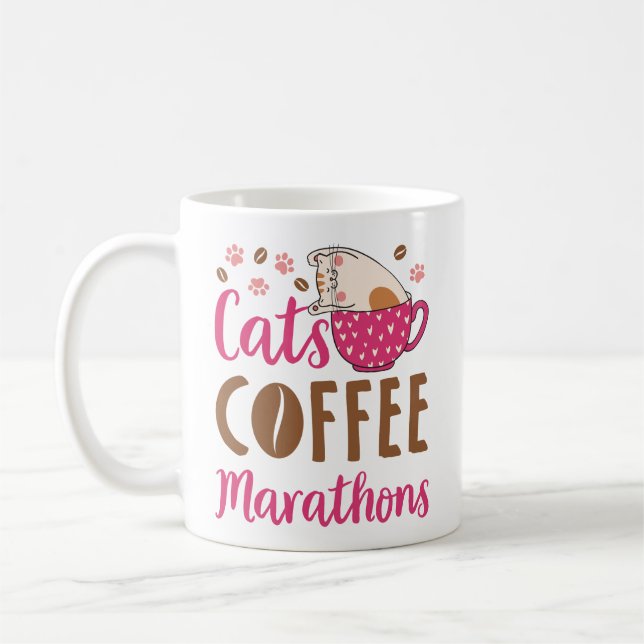 Taza De Café Cats Coffee Marathons Marathon Runner (Izquierda)