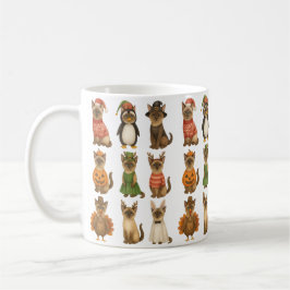 Taza De Café Cats for Holiday Seasons halloween valentine Xmas