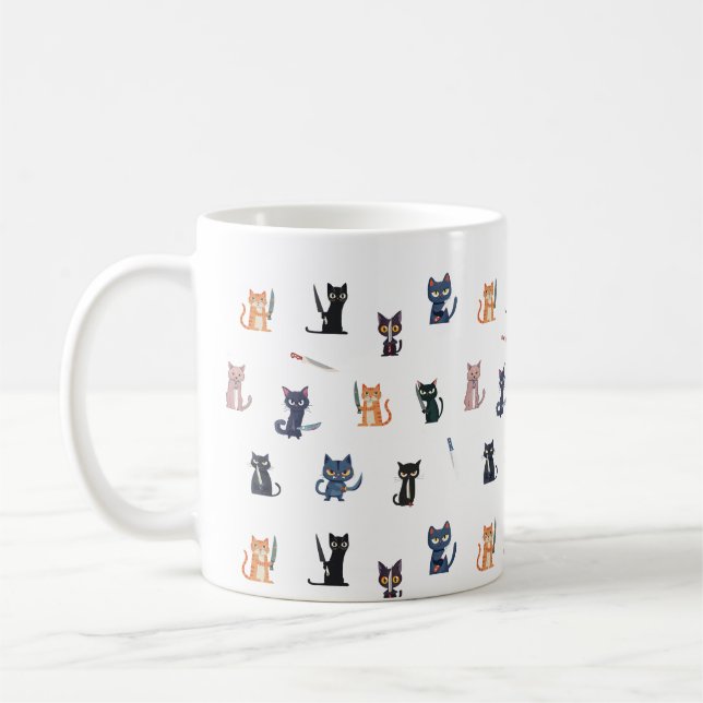 Taza De Café Cats & Knives Mug (Izquierda)