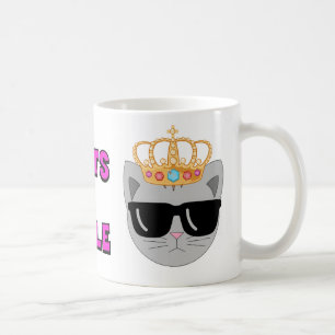 Taza De Café CATS RULE Gafas de sol coronadas para gatos - Aman
