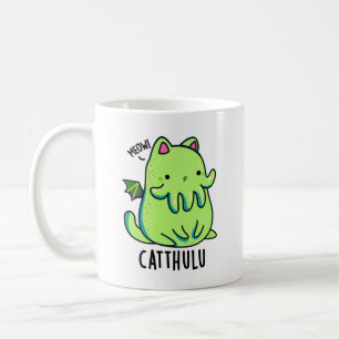 Taza De Café Catthulu Funny Cthulhu Cat Pun