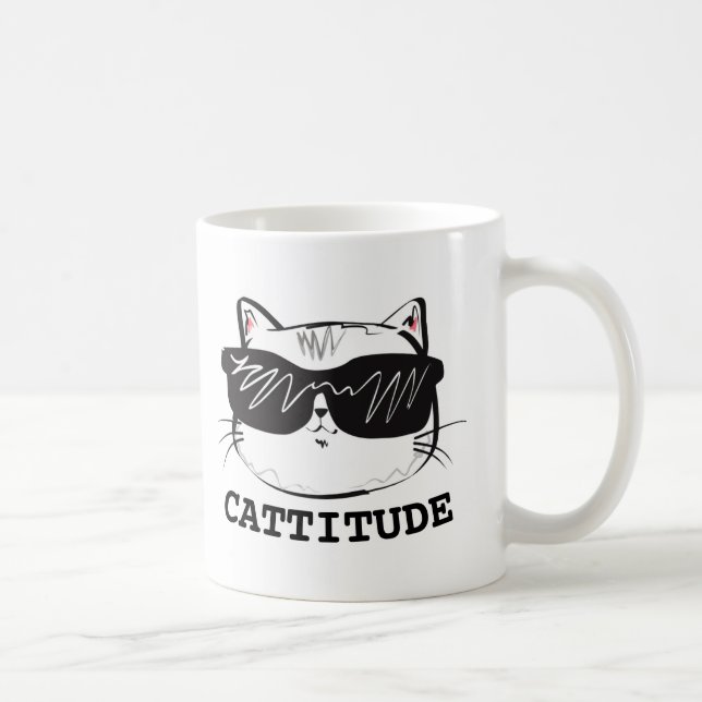 TAZA DE CAFÉ CATTITUDE CAT COFFEE MUGS (Derecha)