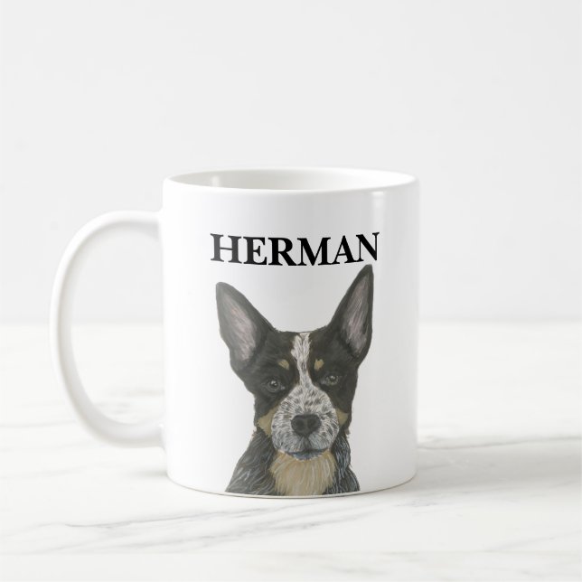 Taza De Café Cattledog Blue Heeler personalizado (Izquierda)