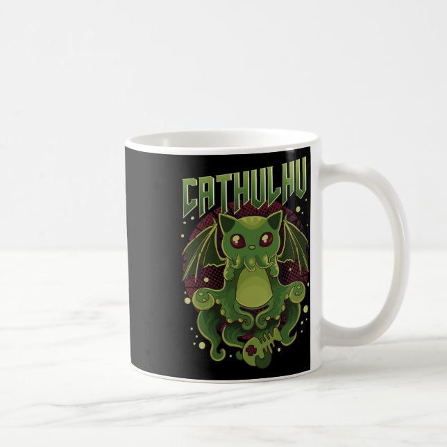 Taza De Café Catulhu Kawaii Cat Cthulhu (Derecha)