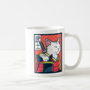 Taza De Café Catzilla Arte de Gato Japonés Antiguo Camiseta Nin
