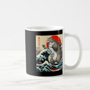 Taza De Café Catzilla Cat Arte Japonés Gracioso Regalos De Gato