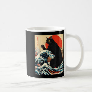 Taza De Café Catzilla Gato Arte Japonés Gato Divertido Kawaii G