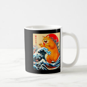 Taza De Café Catzilla gato naranja arte japonés para hombres mu