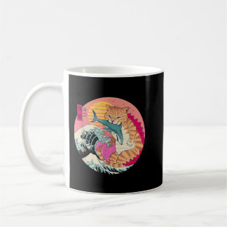Taza De Café Catzilla Vintage Cuato Arte Gato Japonés Gato Love