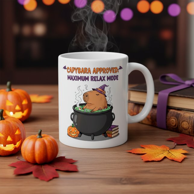 Taza De Café Cauldron, Asistente para brujas de Capybara de Hal (Subido por el creador)