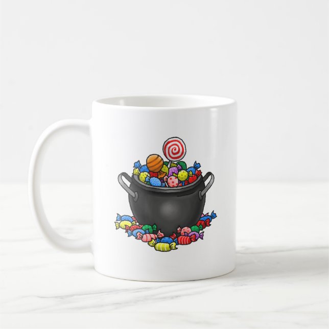 Taza De Café Cauldron de truco o trato (Izquierda)