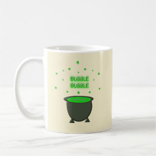 Taza De Café Cauldron y Bubbling Green Brew Halloween