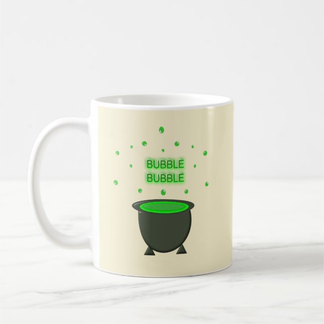 Taza De Café Cauldron y Bubbling Green Brew Halloween (Izquierda)
