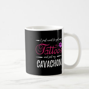 Taza De Café Cavachon Dog Lover Tattoo Divertida Perra Mamá Reg