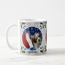 Cavachon Mug, perro Navidad