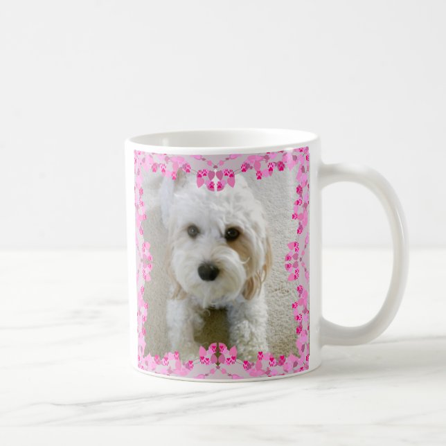 Taza De Café Cavachon Photo Mug, foto de perro personalizada (Derecha)