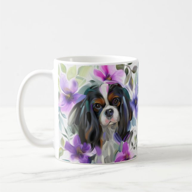 Taza De Café Cavalier color tricolor| morado (Izquierda)