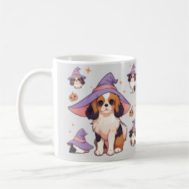 Taza De Café Cavalier King Charles gorra de brujas pastel Hallo
