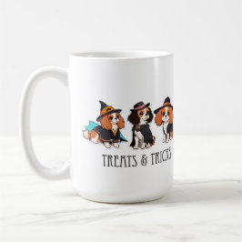 Taza De Café Cavalier King Charles halloween trata y trucos