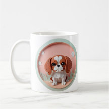 Cavalier King Charles Pink Pastel Cortar papel