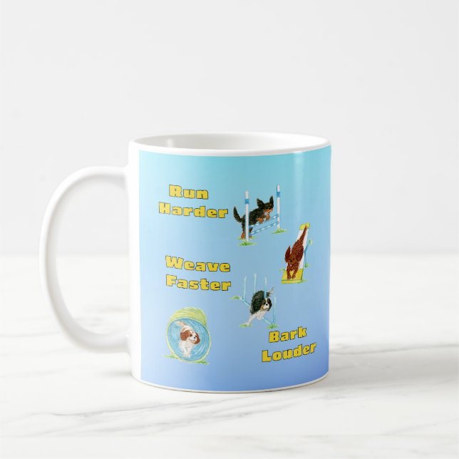 Taza De Café Cavalier King Charles Spaniel Agility Fun (Izquierda)